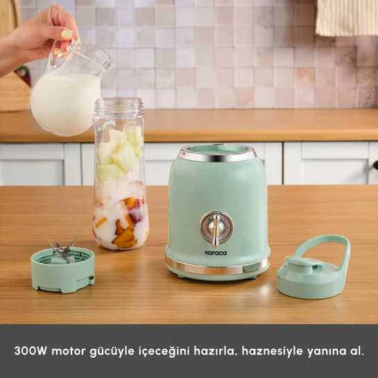 Karaca Retro Personal Kişisel Smoothie Blender Green