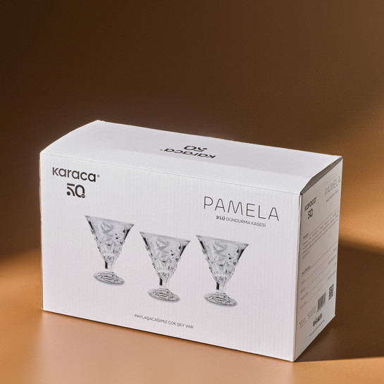 Karaca Pamela 3 Parça Cam Dondurmalık 215 Ml