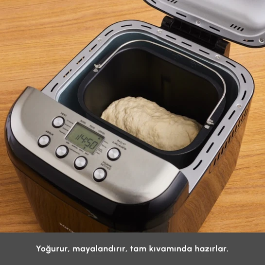 Karaca Bake Compact 19 in 1 Çok Fonksiyonlu Reçel, Yoğurt, Hamur Yoğurma ve Ekmek Yapma Makinesi Black