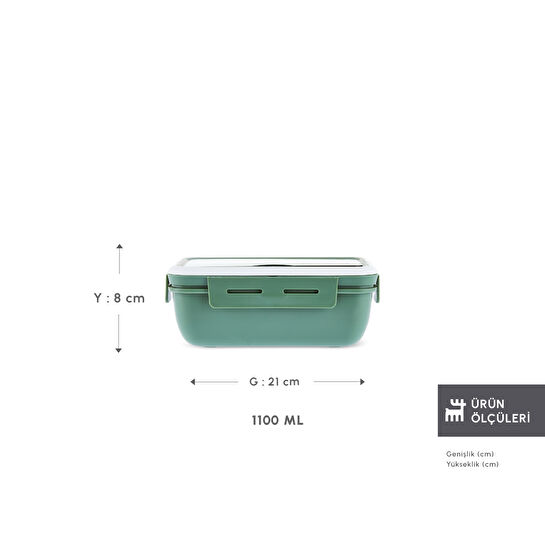 Karaca Fusca Çatal Kaşıklı Lunch Box Yeşil