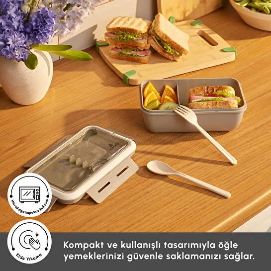Karaca Fusca Çatal Kaşıklı Lunch Box Gri