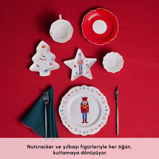 Karaca New Year Yılbaşı Nutcracker 20 Parça 4 Kişilik Kahvaltı Takımı