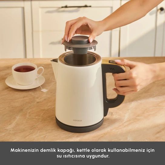 Karaca Tea Break 2 in 1 Çelik Çay Makinesi  Wood Craft