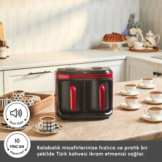 Karaca Hatır Hüp Düet Aroma İkili Türk Kahve Makinesi Imperial Red