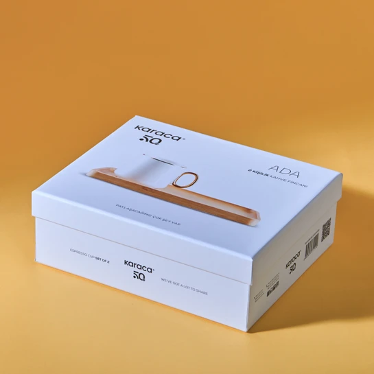 Karaca Ada Bambu Tabaklı 2 Kişilik Kahve Fincanı 90 Ml