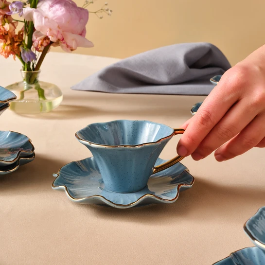 Karaca Gülce 6 Kişilik Kahve Fincanı 90 Ml