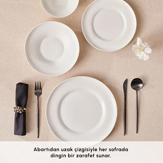 Karaca Stream Bone Selene 24 Parça 6 Kişilik Yemek Takımı