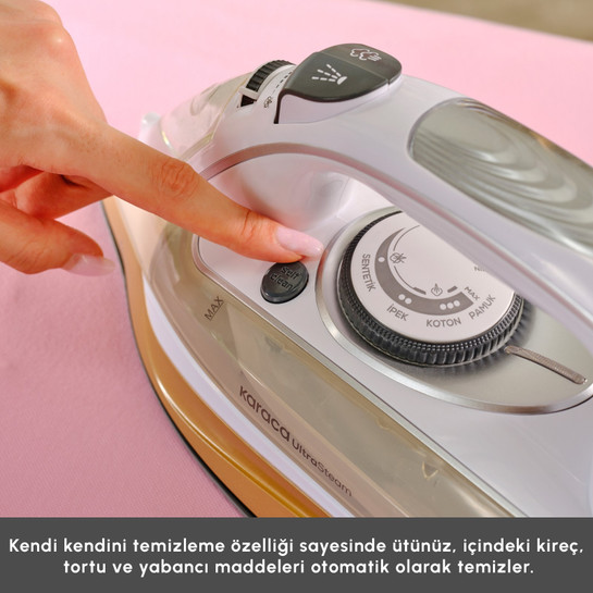 Karaca Vantuz Ultrasteam Buharlı Ütü White