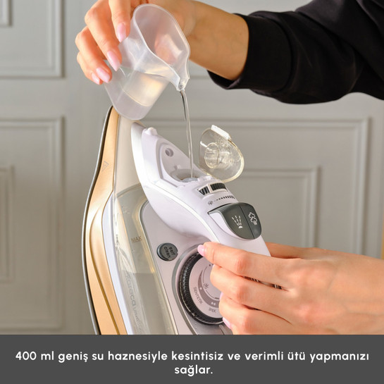 Karaca Vantuz Ultrasteam Buharlı Ütü White