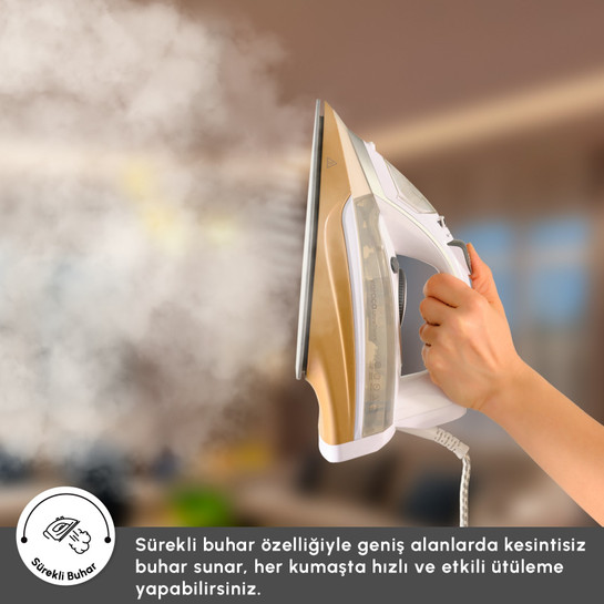 Karaca Vantuz Ultrasteam Buharlı Ütü White