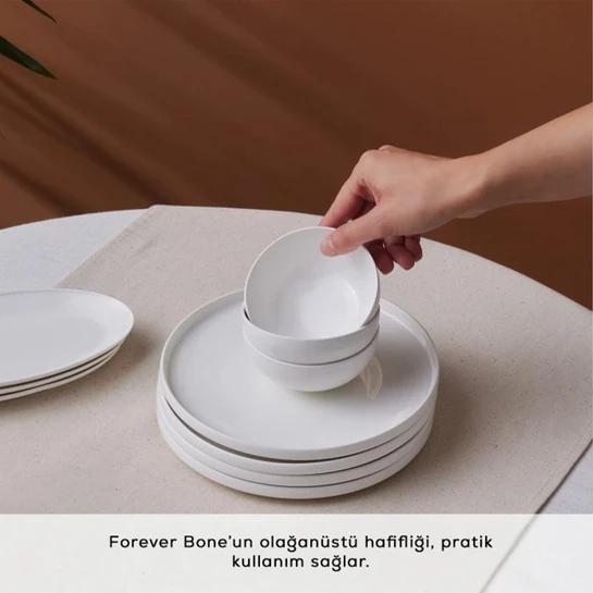 Karaca Forever Bone Fika 22 Parça 6 Kişilik Kahvaltı Takımı