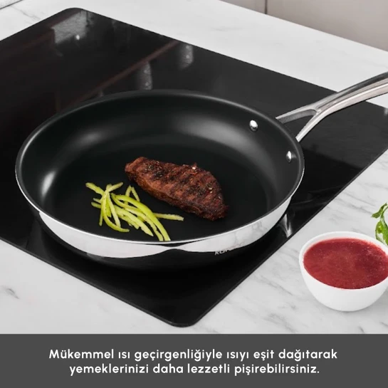Karaca Plasma Steel 3Ply İndüksiyon Tabanlı Çelik Tava 24 Cm