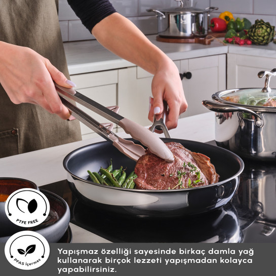 Karaca Plasma Steel 3Ply İndüksiyon Tabanlı Çelik 7 Parça Tencere Seti