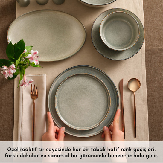 Karaca Earth Collection Skal 55 Parça 12 Kişilik Yemek Takımı 