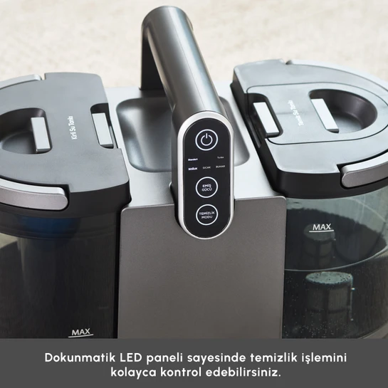 Karaca Vantuz Deepclean Buharlı Halı ve Koltuk Yıkama Makinesi Antrasit