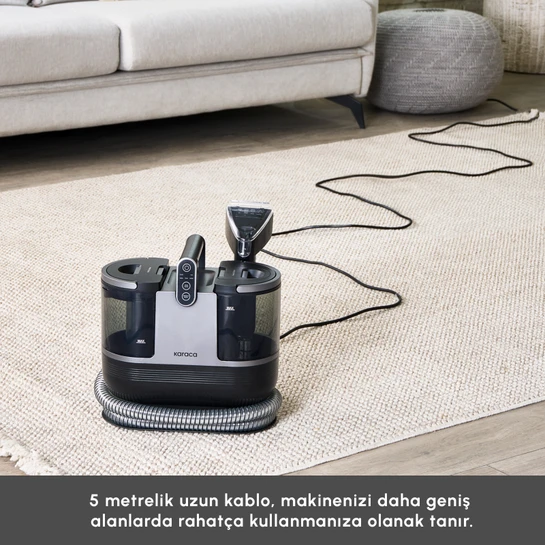 Karaca Vantuz Deepclean Buharlı Halı ve Koltuk Yıkama Makinesi Antrasit