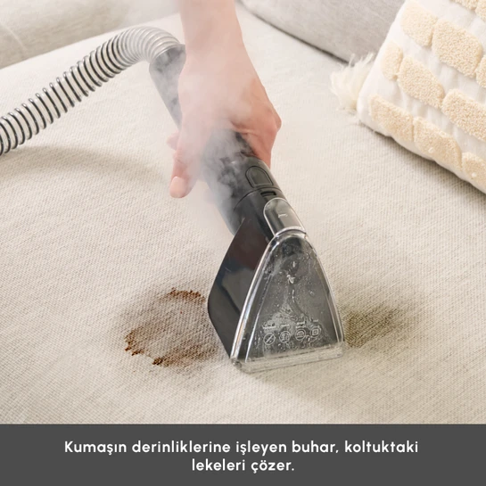 Karaca Vantuz Deepclean Buharlı Halı ve Koltuk Yıkama Makinesi Antrasit