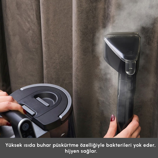 Karaca Vantuz Deepclean Buharlı Halı ve Koltuk Yıkama Makinesi Antrasit