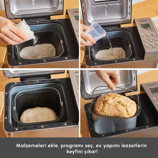 Karaca Bake Ice Inox 15 in 1 Çok Fonksiyonlu Dondurma, Reçel, Yoğurt, Hamur Yoğurma ve  Ekmek Yapma Makinesi