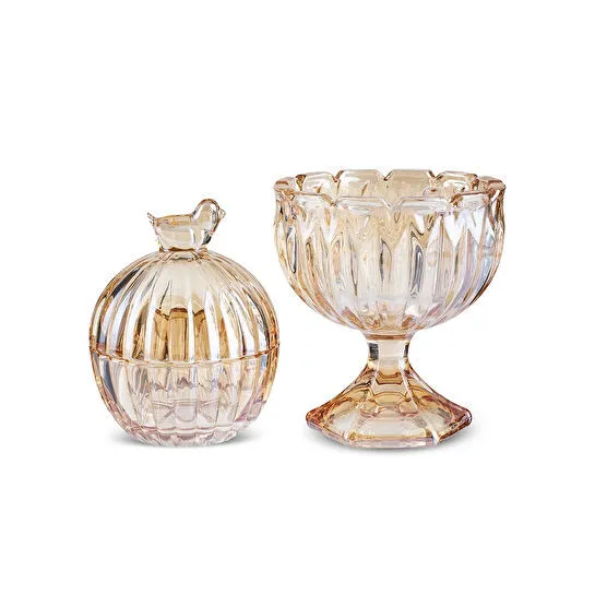 Karaca Terry İkili Lokumluk Seti Amber