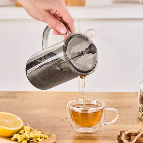 Karaca Alina French Press Gri 600 ml
