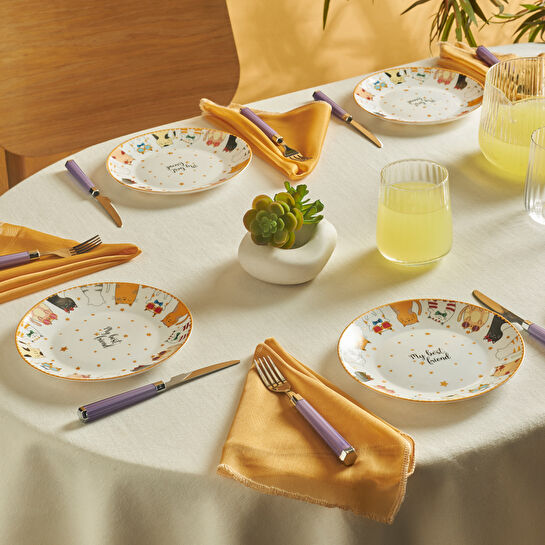 Karaca Cat Cake 6 Parça Opal Pasta Seti