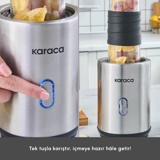 Karaca Smooth and Move Inox 350W Personal Kişisel Smoothie Blender 