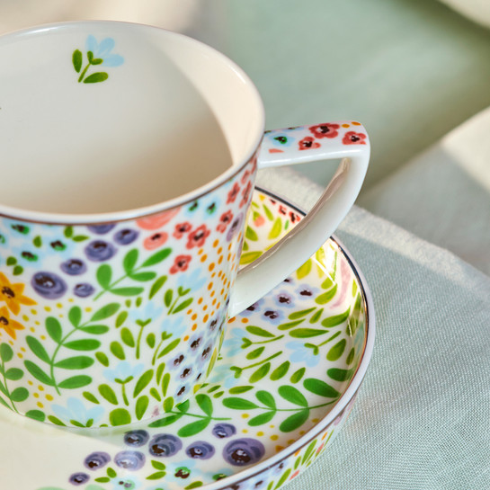 Karaca Fiore Çay Fincanı ve Tabağı 260 ml