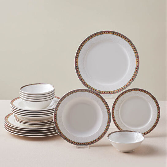 Karaca Elegance Bone Suzan 24 Parça 6 Kişilik Yemek Takımı