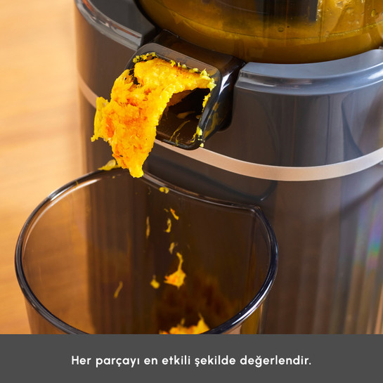 Karaca Fresh Press Slow Juicer Yavaş Sıkım Katı Meyve Sıkacağı Antrasit