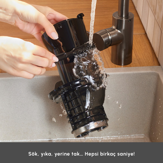 Karaca Fresh Press Slow Juicer Yavaş Sıkım Katı Meyve Sıkacağı Cream