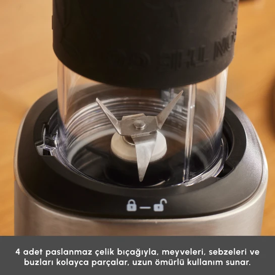 Karaca Smoothie On The Go Personal Kişisel Smoothie Blender Inox
