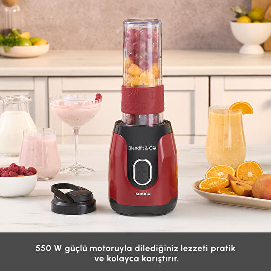 Karaca Blendfit Go Personal Kişisel Smoothie Blender Rudolph Red