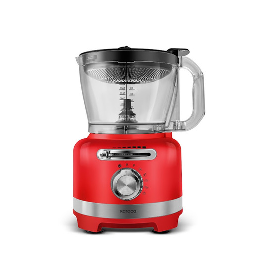 Karaca Multiblend Artisan Retro Mutfak Robotu 1000W Red  