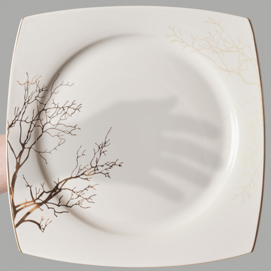 Karaca Square Bone Autumn 53 Parça 12 Kişilik Yemek Takımı Gold