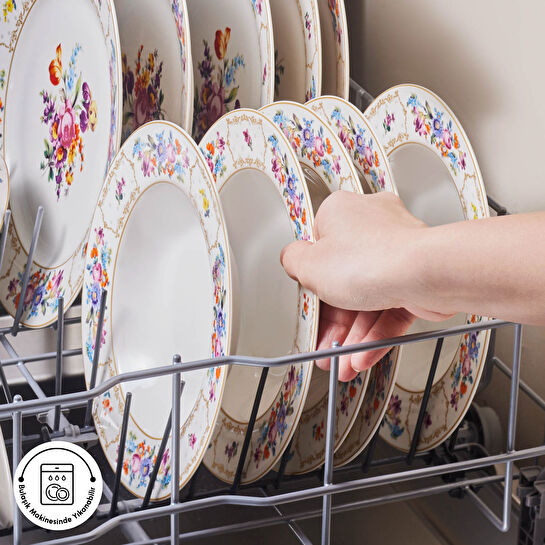 Karaca Forever Bone Gülşah 24 Parça 6 Kişilik Yemek Takımı