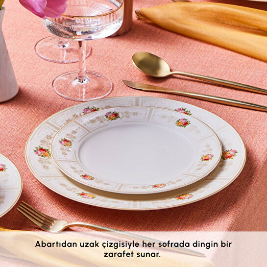 Karaca Forever Bone Reya 24 Parça 6 Kişilik Yemek Takımı