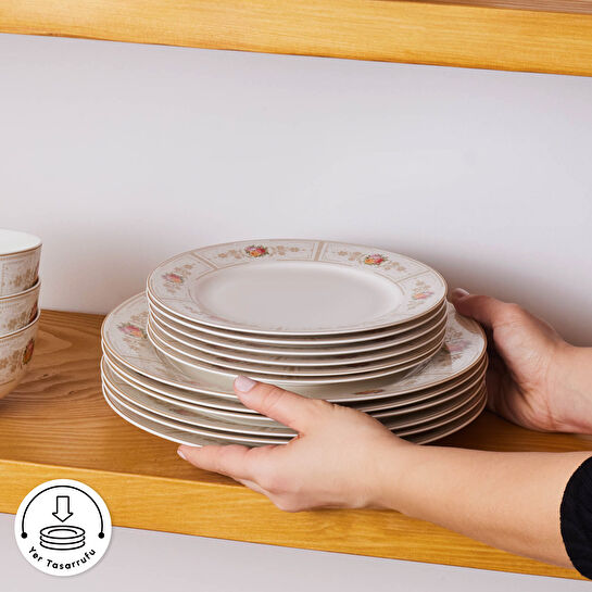 Karaca Forever Bone Reya 24 Parça 6 Kişilik Yemek Takımı