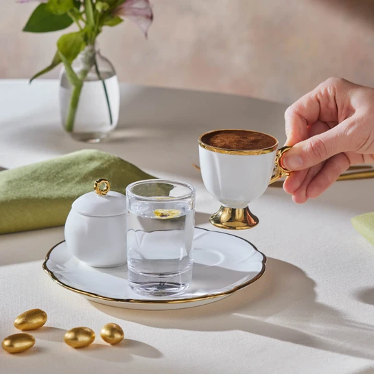 Karaca Söke Sunumluklu Tek Kişilik Kahve Fincanı 90 Ml