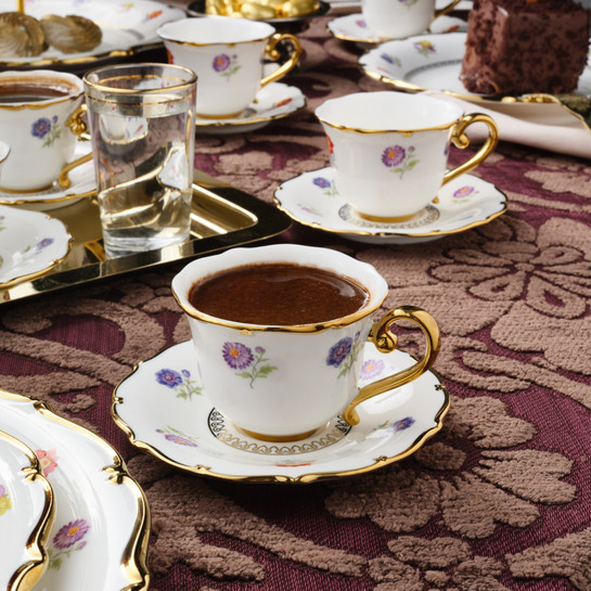 Karaca Royal Bone Diana 6 Kişilik Kahve Fincan Takımı 90 Ml