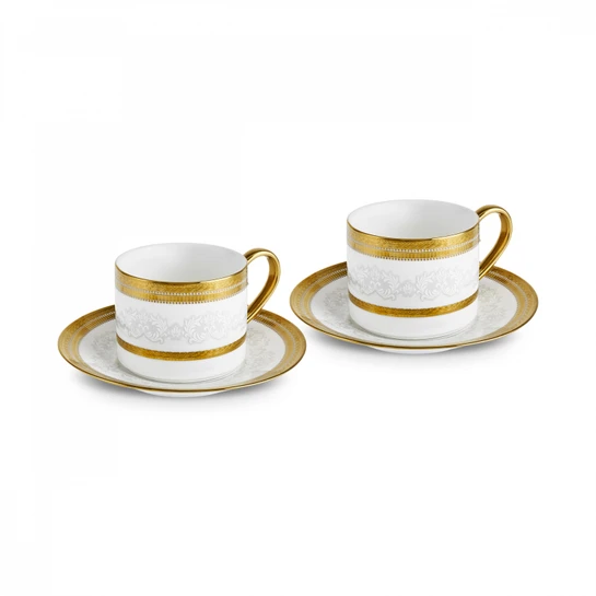 Karaca Royal Bone Charlotte 2 Kişilik Çay Fincan Takımı