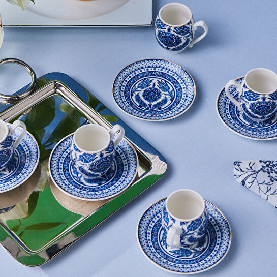 Karaca Mercan 6 Kişilik Kahve Fincan Takımı 90 Ml