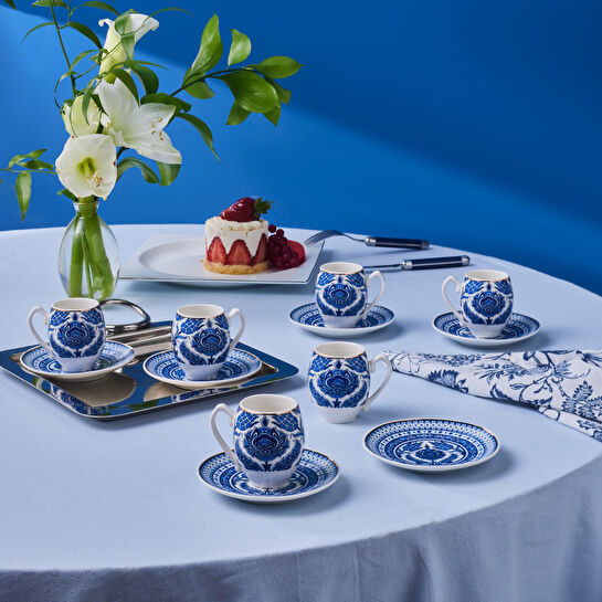 Karaca Mercan 6 Kişilik Kahve Fincan Takımı 90 Ml