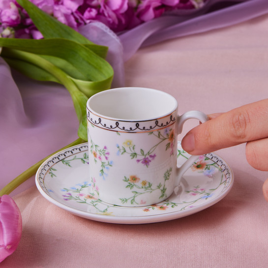Karaca Minton Kahve Fincanı ve Tabağı 90 Ml