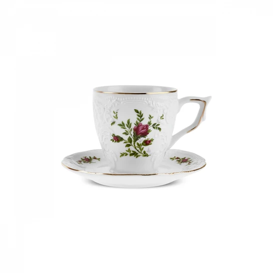 Karaca Vintage Rose Kahve Fincanı ve Tabağı 100 ml
