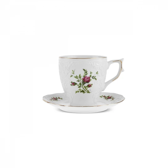 Karaca Vintage Rose Çay Fincanı ve Tabağı 200 ml