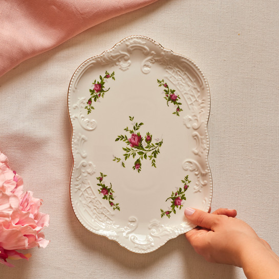 Karaca Vintage Rose Kayık Tabak 30 cm