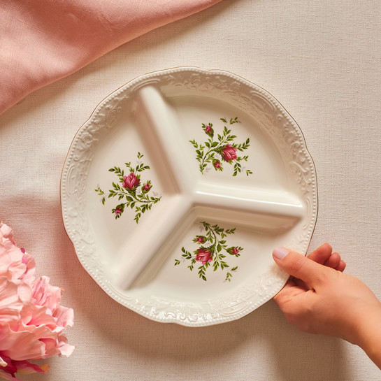 Karaca Vintage Rose Bölmeli Sunumluk 25 cm