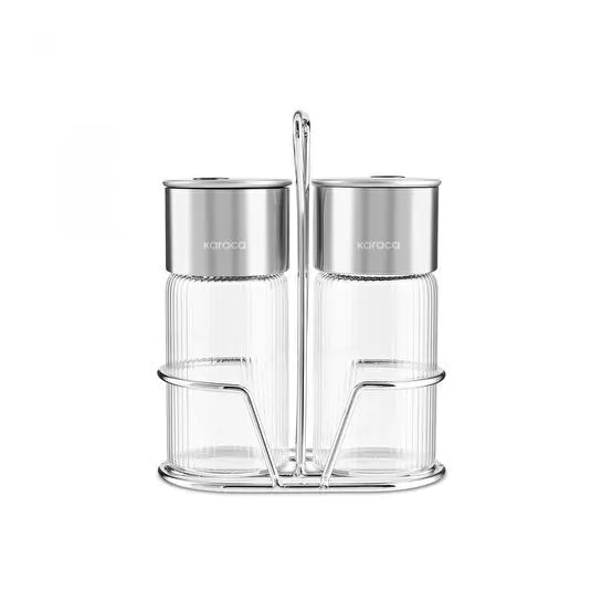 Karaca Ripple Tuzluk ve Biberlik Inox