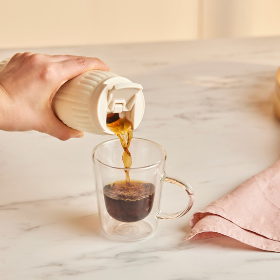 Karaca Rimo Sızdırmaz Çelik Termos 600 ml Krem